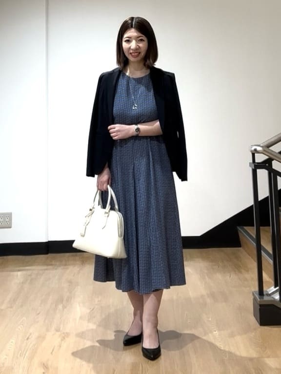 MIKIKOさんの「UNTITLED｜◆【きれいめ/洗える/夏ワンピ】ジオメトリック柄ワンピース」を使ったコーディネート