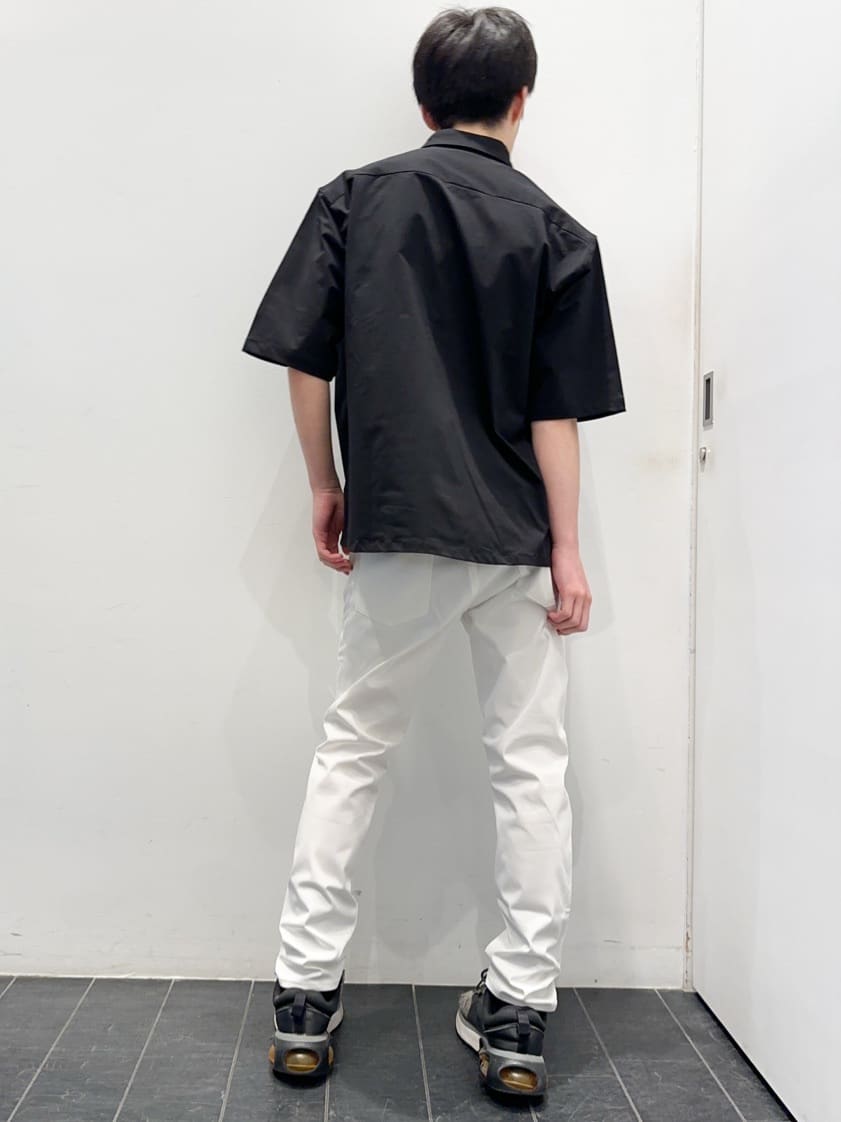ちびちゃんさんの「THE SHOP TK｜◆パーフェクテックツイル5分袖シャツ【セットアップ可/吸水速乾/UVカット/アンチピリング】」を使ったコーディネート