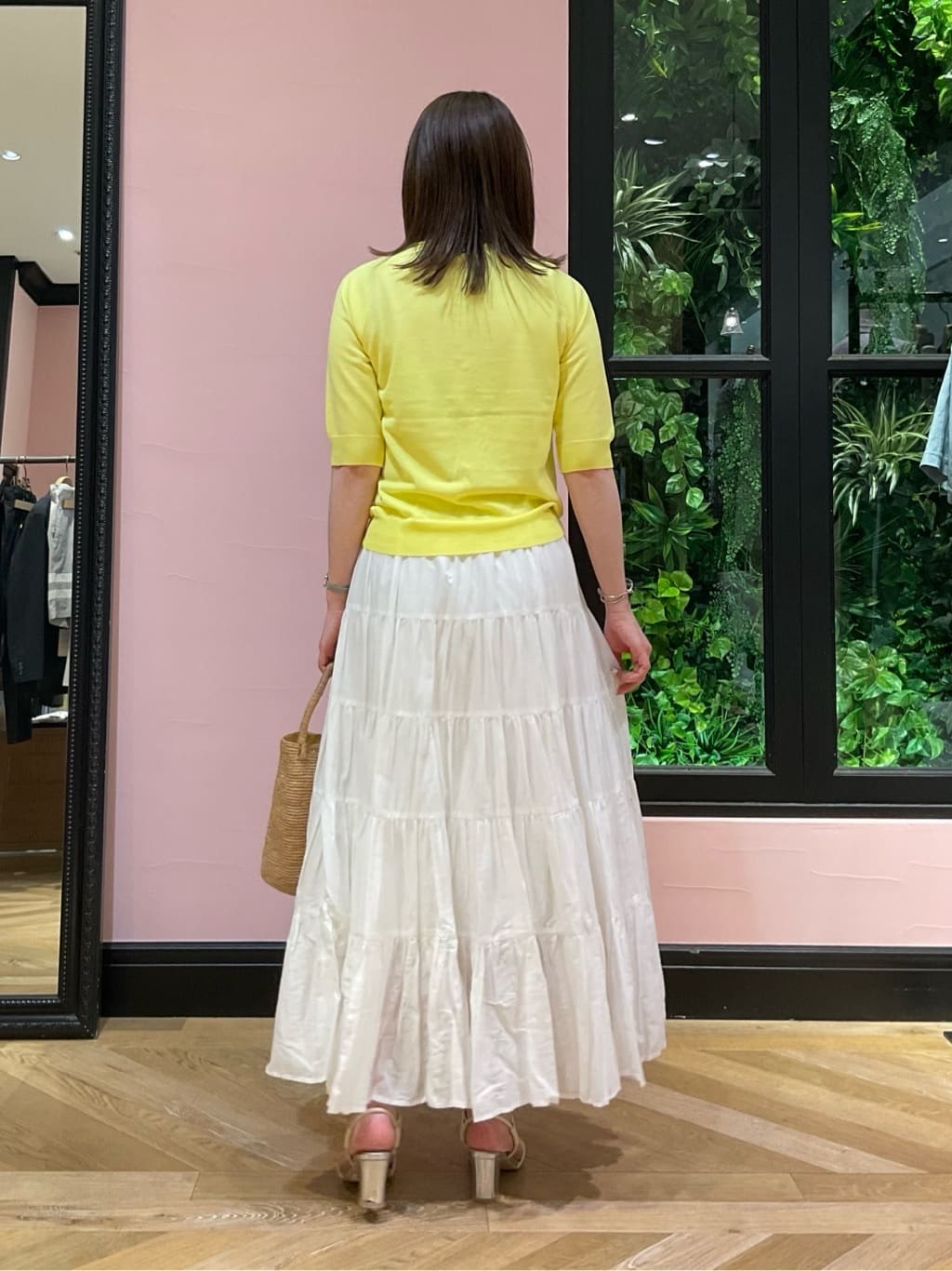maruさんの「DRESSTERIOR｜◆洗える/コットンボイルティアードスカート」を使ったコーディネート