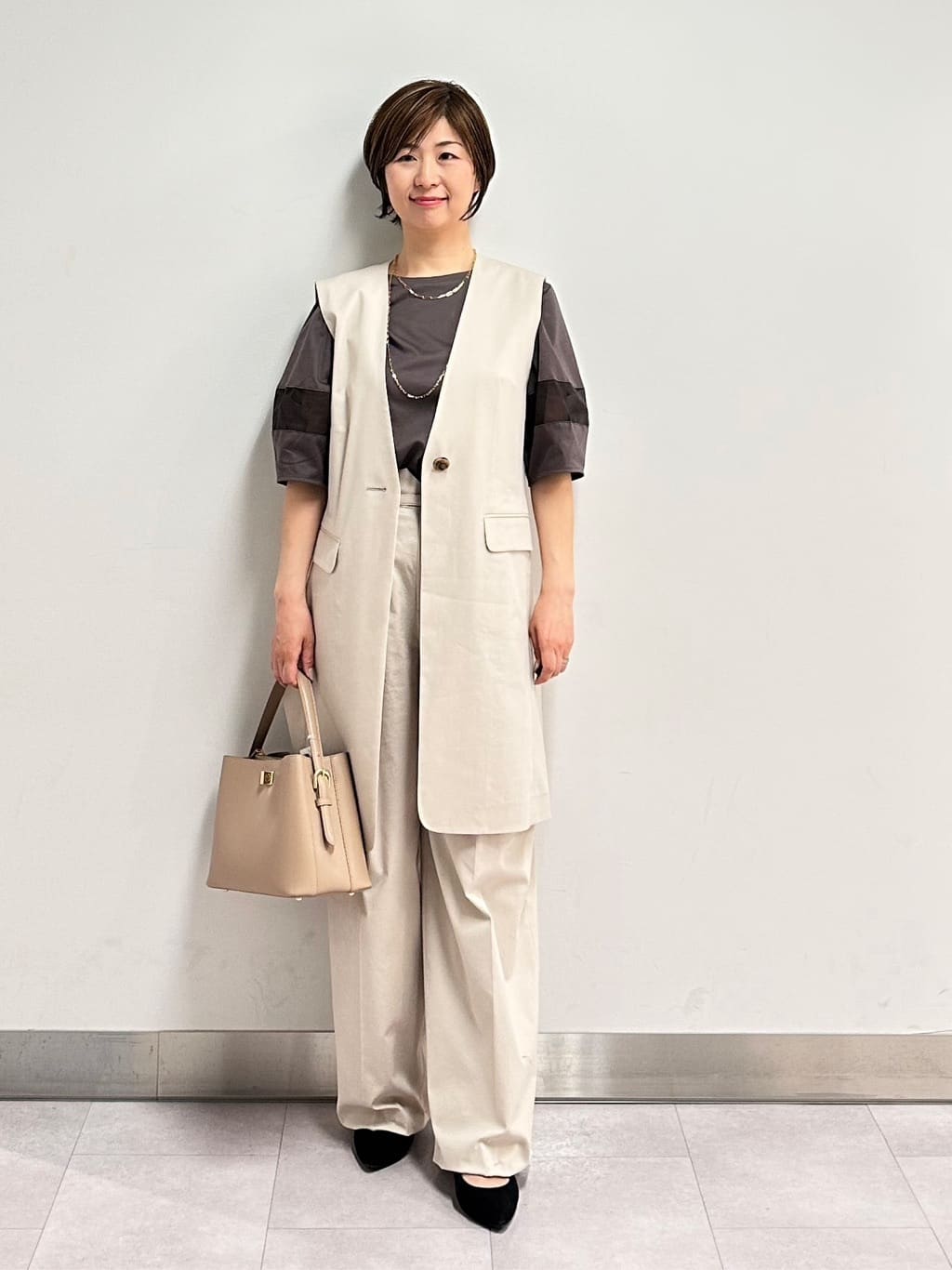 みなこさんの「UNTITLED｜ライトダブルリングネックレス」を使ったコーディネート