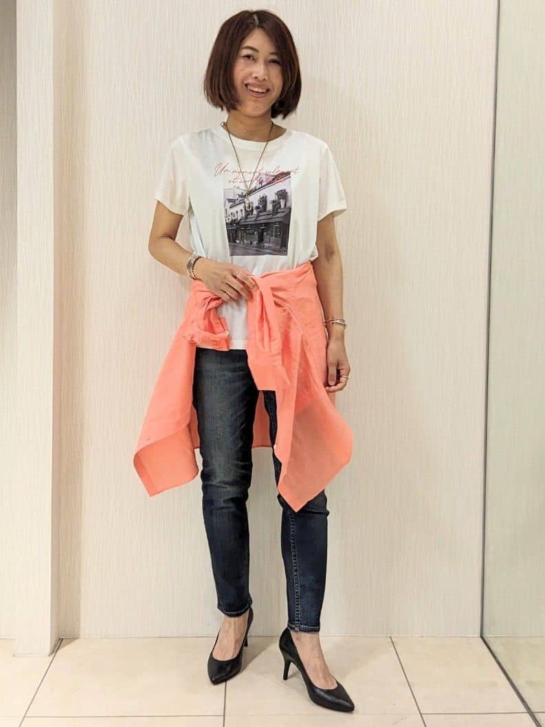 u-macoさんの「UNTITLED｜【Healthy DENIM&times;UNTITLED】別注 R Mrytle（リマートル）テーパードデニム」を使ったコーディネート