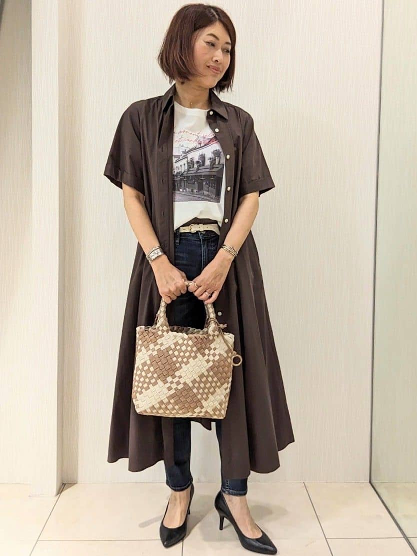 u-macoさんの「UNTITLED｜【Healthy DENIM&times;UNTITLED】別注 R Mrytle（リマートル）テーパードデニム」を使ったコーディネート
