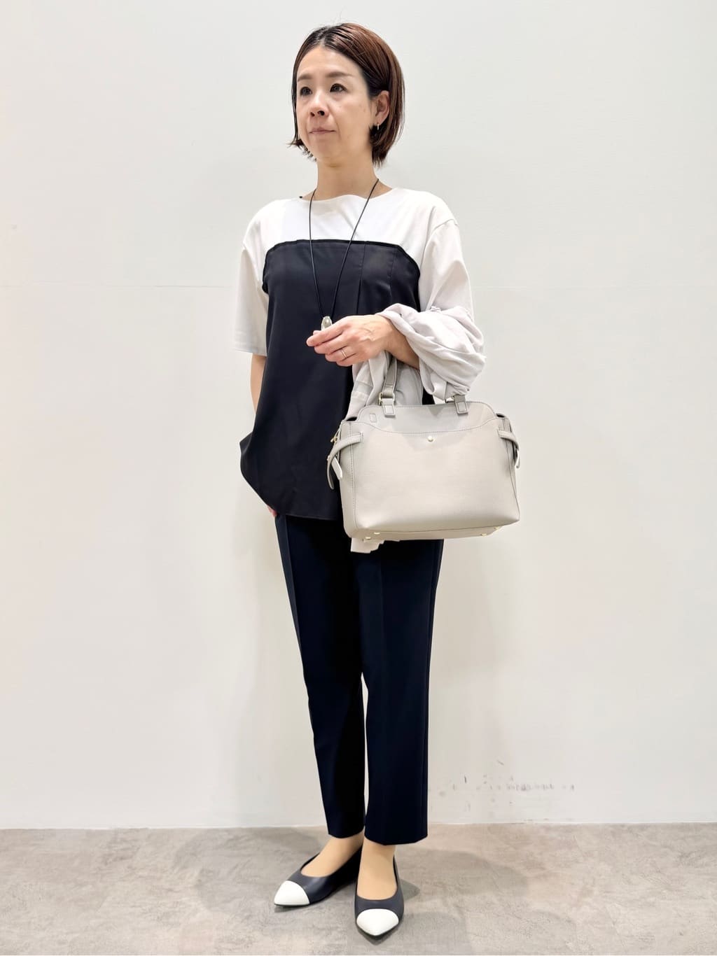 koyaさんの「Reflect｜◆【マシンウォッシュ可能】レイヤード風ジャージブラウス」を使ったコーディネート