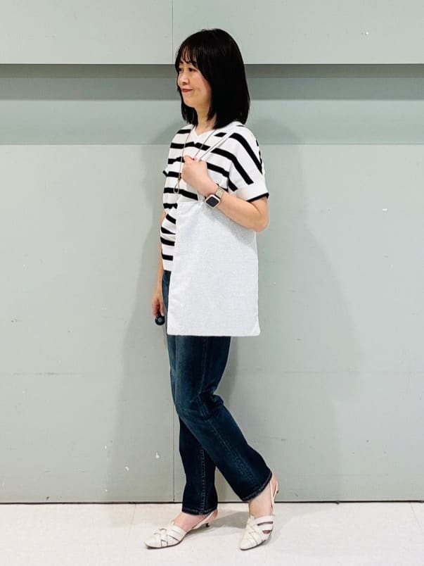 makiさんの「UNTITLED｜【Healthy DENIM&times;UNTITLED】別注 R Mrytle（リマートル）テーパードデニム」を使ったコーディネート