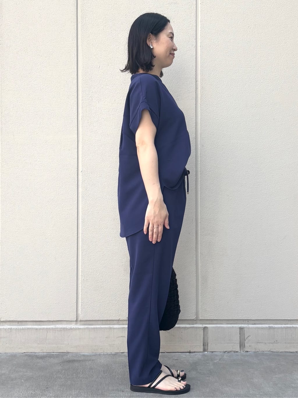 mhさんの「OPAQUE.CLIP｜《7色展開／SS-LLサイズ》ストレッチスキッパーブラウス／セットアップ対応【洗濯機洗い可／防シワ】」を使ったコーディネート