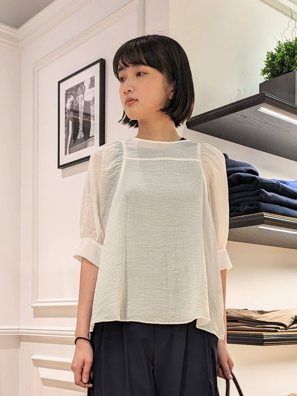 saoriさんの「DRESSTERIOR｜【otonaMUSE5月号掲載/日本製】シュリンクレザーミニトート」を使ったコーディネート