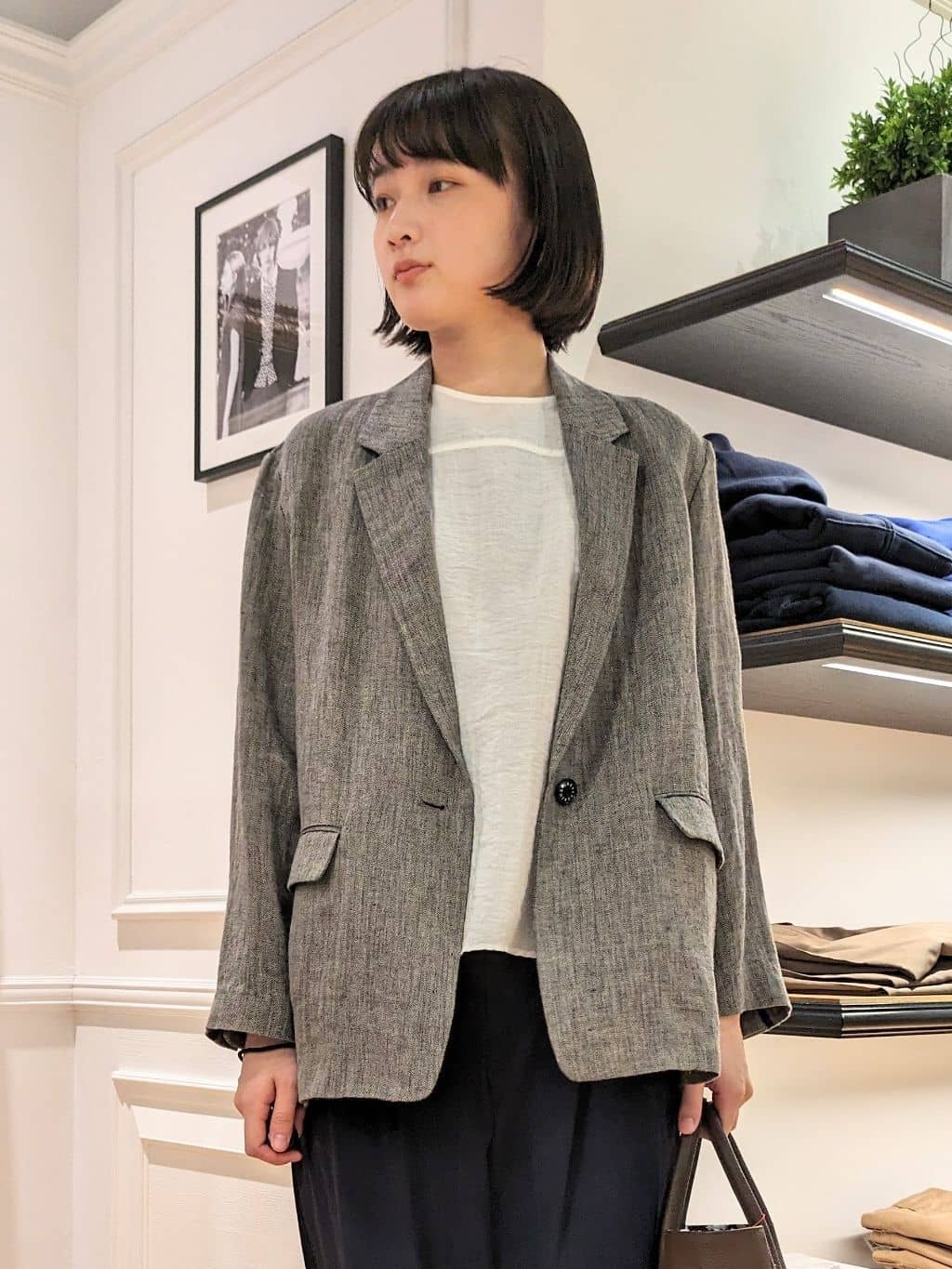 saoriさんの「DRESSTERIOR｜【otonaMUSE5月号掲載/日本製】シュリンクレザーミニトート」を使ったコーディネート