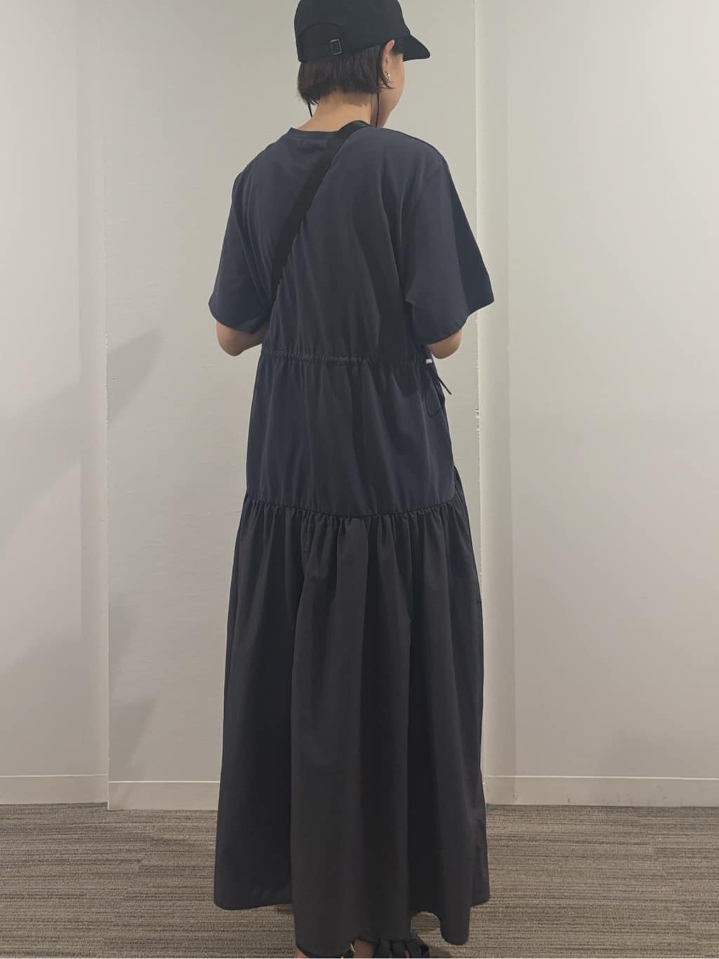 kumiさんの「OPAQUE.CLIP｜◆フィット＆フレアドッキングワンピース【洗濯機洗い可】」を使ったコーディネート