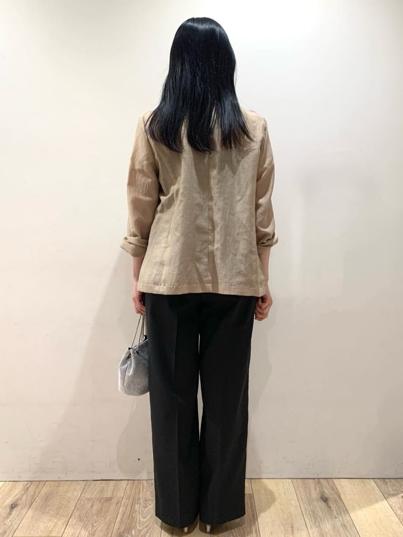 matsuさんの「index｜麻調シアーダブルブレストテーラードジャケット【洗濯機洗い可】」を使ったコーディネート