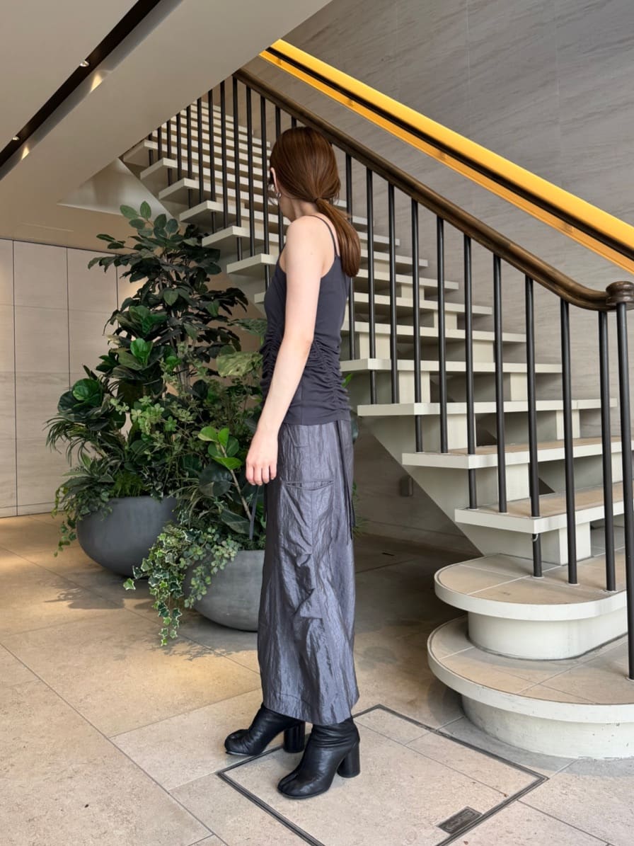 designer yukaさんの「CODE A｜asymmetry gather tank」を使ったコーディネート