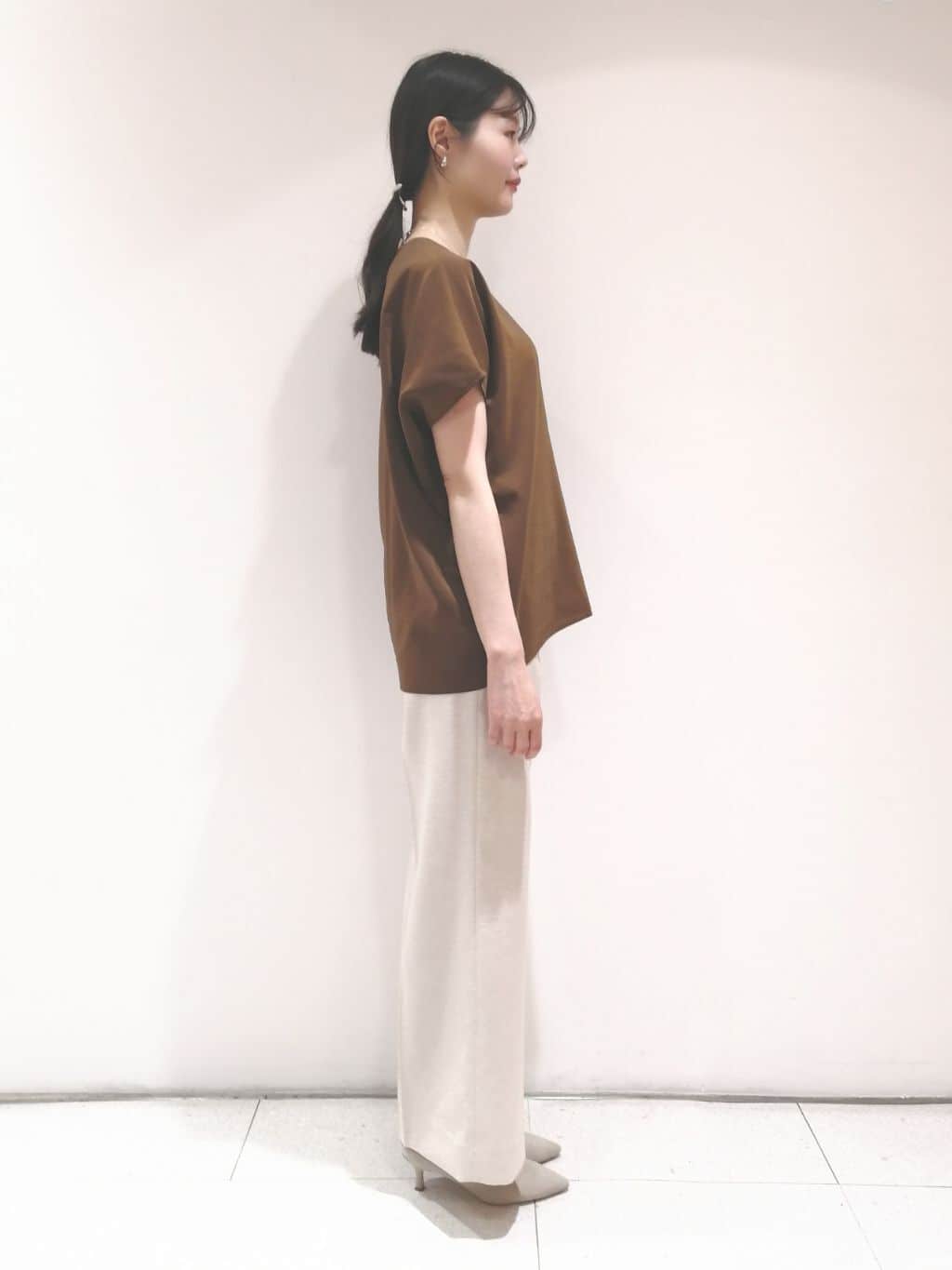 ayanoさんの「INDIVI｜◆【通気性◎撥水／接触冷感／UVケア】ドルマンスリーブブラウス」を使ったコーディネート