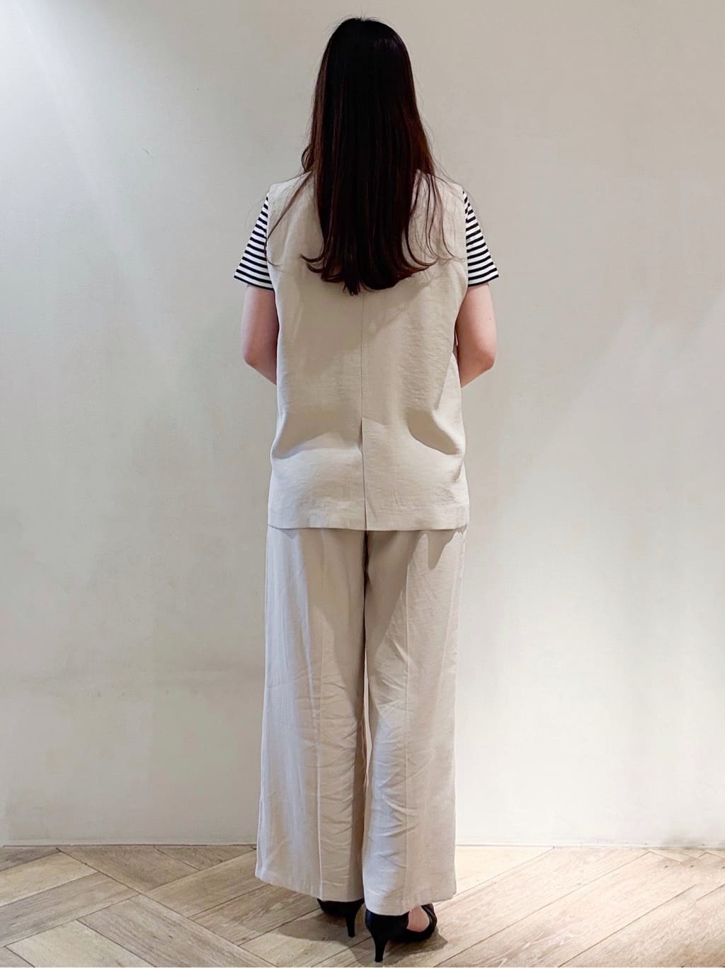 sayaさんの「index｜◆《美人百花掲載》テーラードジレ／セットアップ対応【洗える】」を使ったコーディネート