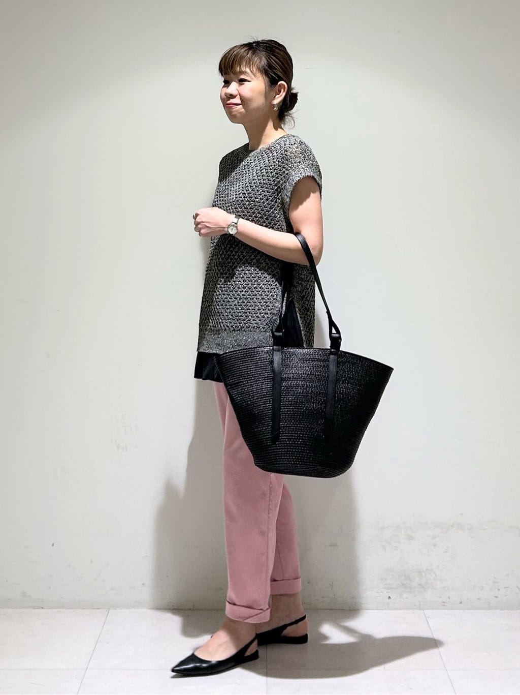 tsuyuさんの「INDIVI｜【洗える／レイヤードにも活躍】ペプラムインナートップス」を使ったコーディネート