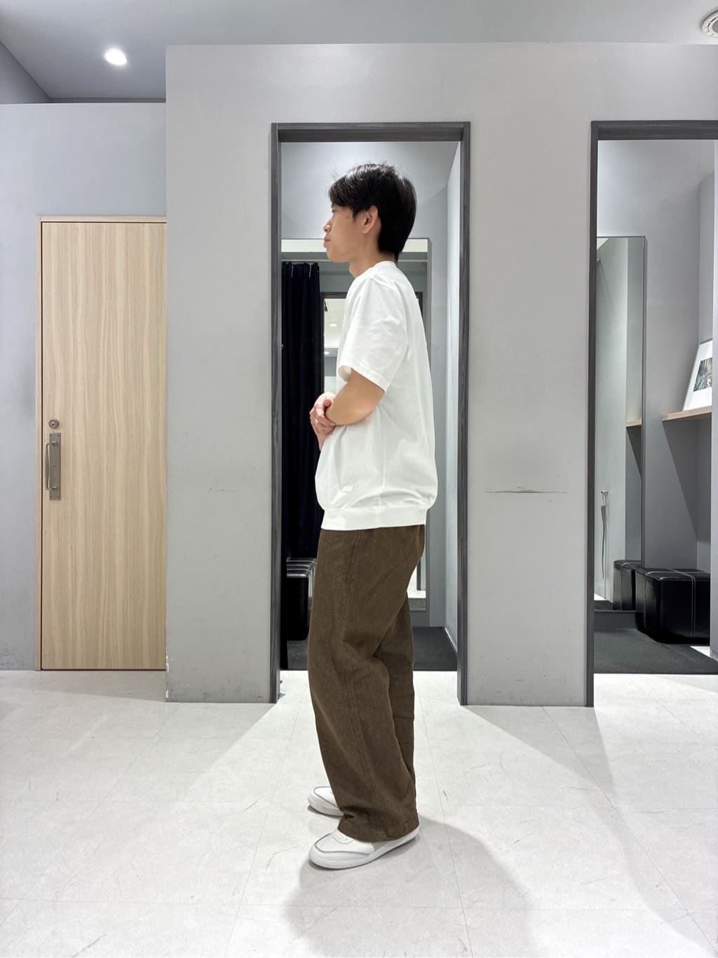 わいずみさんの「TAKEO KIKUCHI｜【抗菌防臭/シーズンレス】シアサッカー ジャージシャツ」を使ったコーディネート