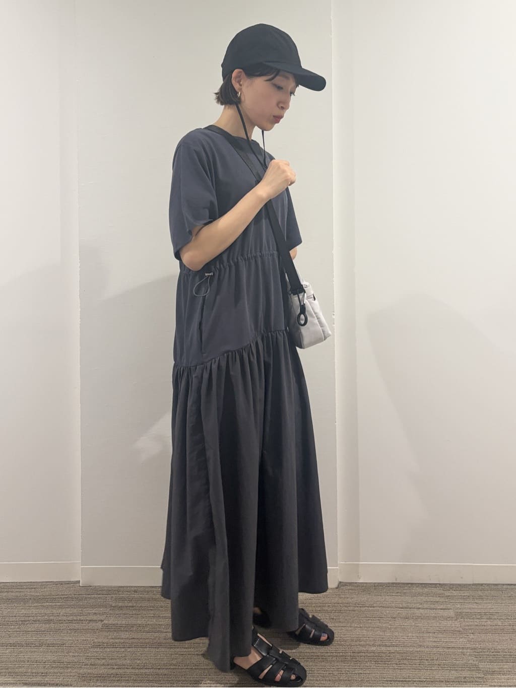 kumiさんの「OPAQUE.CLIP｜◆フィット＆フレアドッキングワンピース【洗濯機洗い可】」を使ったコーディネート