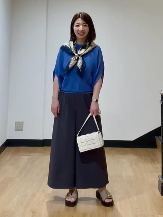 MIKIKOさんの「UNTITLED｜◆【体型カバー/清涼感】ドルマンスリーブ プルオーバーニット」を使ったコーディネート