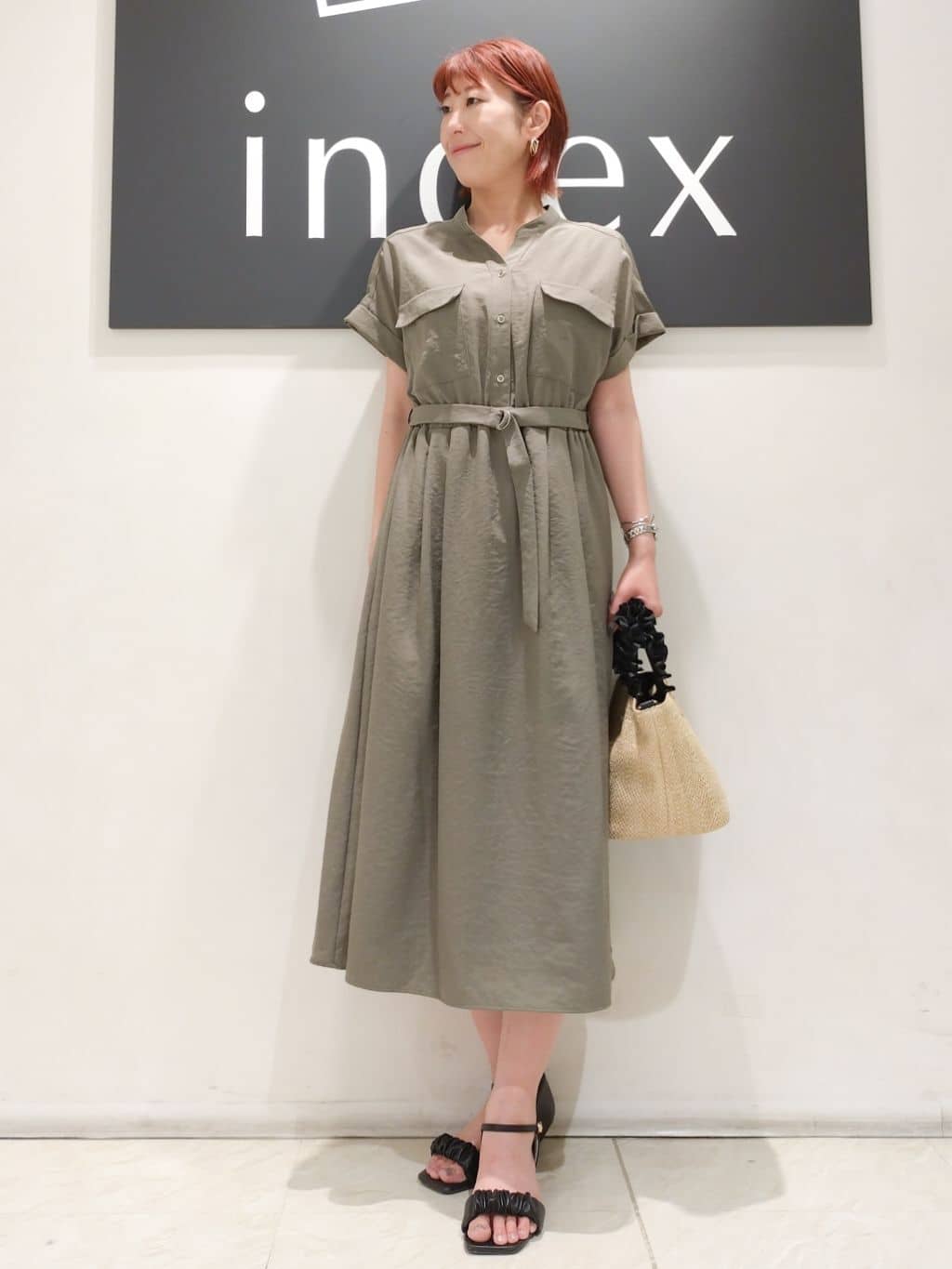 n.さんの「index｜《7色展開／XS-LLサイズ》ダブルポケットスキッパーシャツワンピース【吸水速乾／防シワ／イージーア」を使ったコーディネート