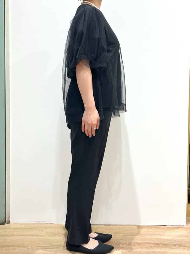 chiakiさんの「OPAQUE.CLIP｜◆チュールレイヤードトップス【洗濯機洗い可】」を使ったコーディネート