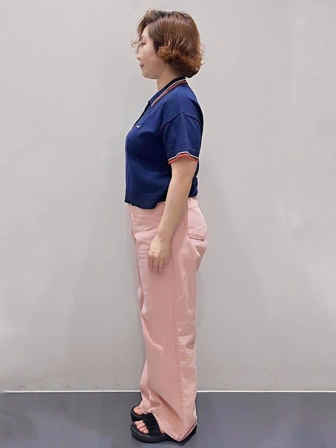 ゆきをさんの「OPAQUE.CLIP｜◆ロゴ刺繍ポロニット【洗濯機洗い可／抗ピル】」を使ったコーディネート