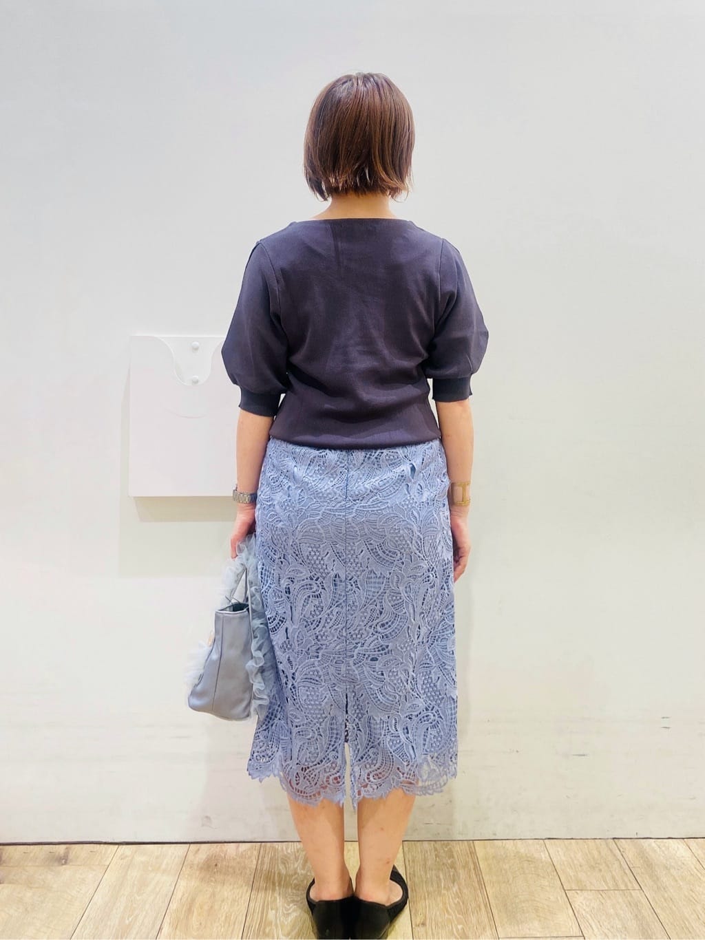 YUKOさんの「index｜《6色展開／XS-LLサイズ》ドライタッチ デザインスリーブニット【洗濯機洗い可／接触冷感／抗ピル】」を使ったコーディネート