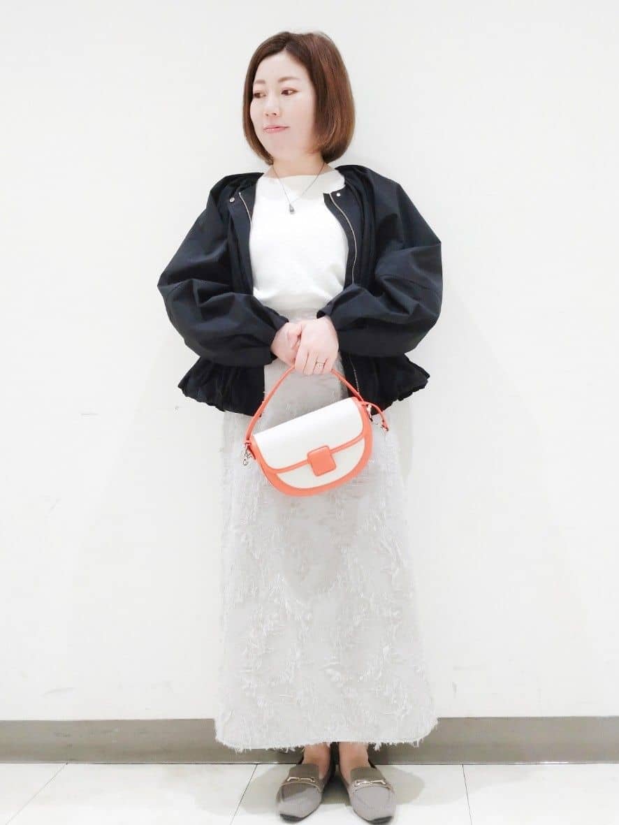 あらーさんの「OPAQUE.CLIP｜◆ボートネックニット／オーガニックコットン混【UV／洗濯機洗い可】」を使ったコーディネート