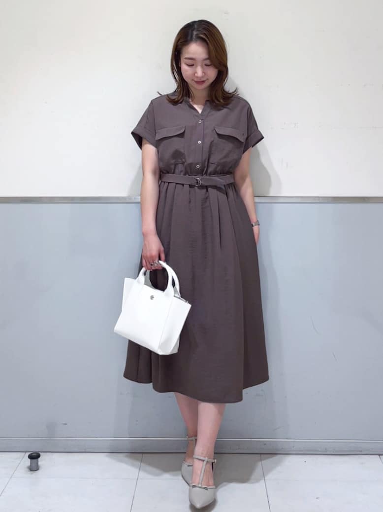 ミーさんの「index｜《7色展開／XS-LLサイズ》ダブルポケットスキッパーシャツワンピース【吸水速乾／防シワ／イージーア」を使ったコーディネート