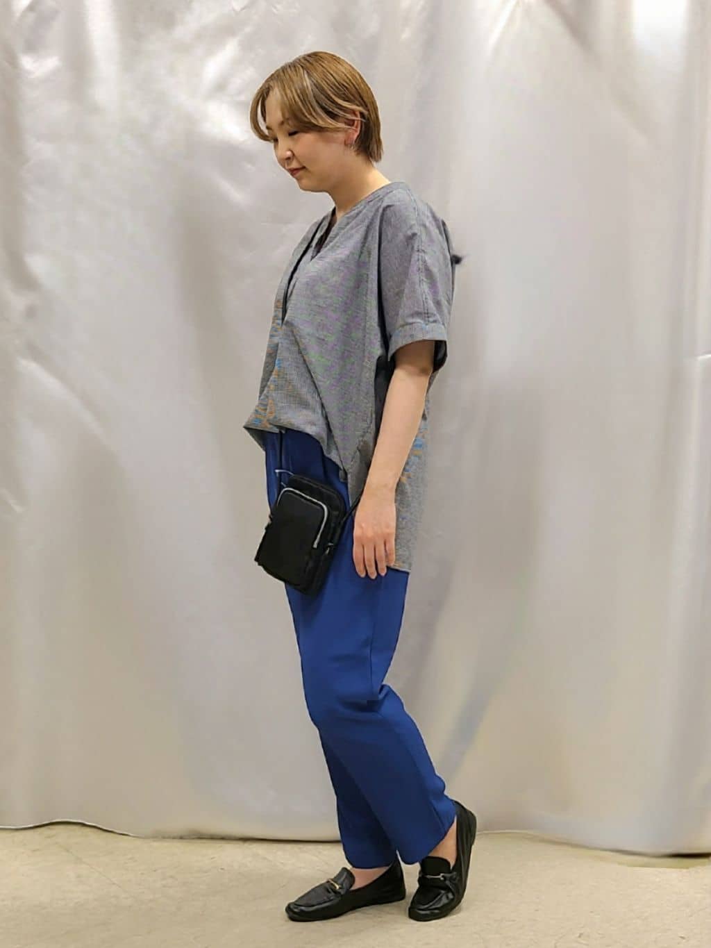 Chiiさんの「SHOO･LA･RUE｜◆【高レビュー/洗える/UV/吸水速乾】洗濯後しわになりにくいリネンブレンドドルマンシャツ」を使ったコーディネート