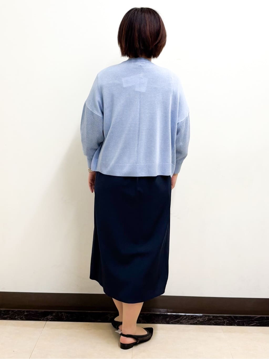 ミヨさんの「Reflect｜◆【E‐QUALITY／手洗い可】ドライタッチカーディガン」を使ったコーディネート