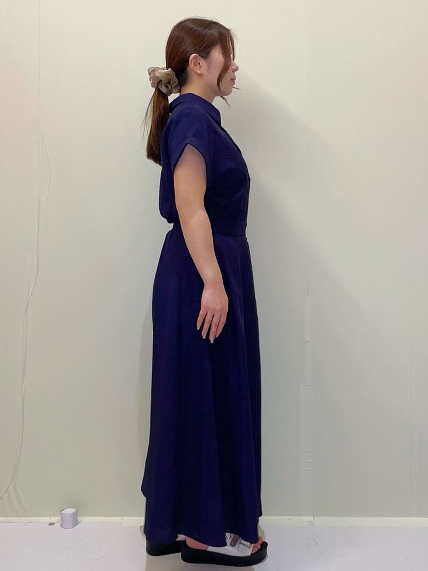 ayumiさんの「OPAQUE.CLIP｜◆リネンライクシャツワンピース【洗濯機洗い可／吸水速乾／接触冷感】」を使ったコーディネート