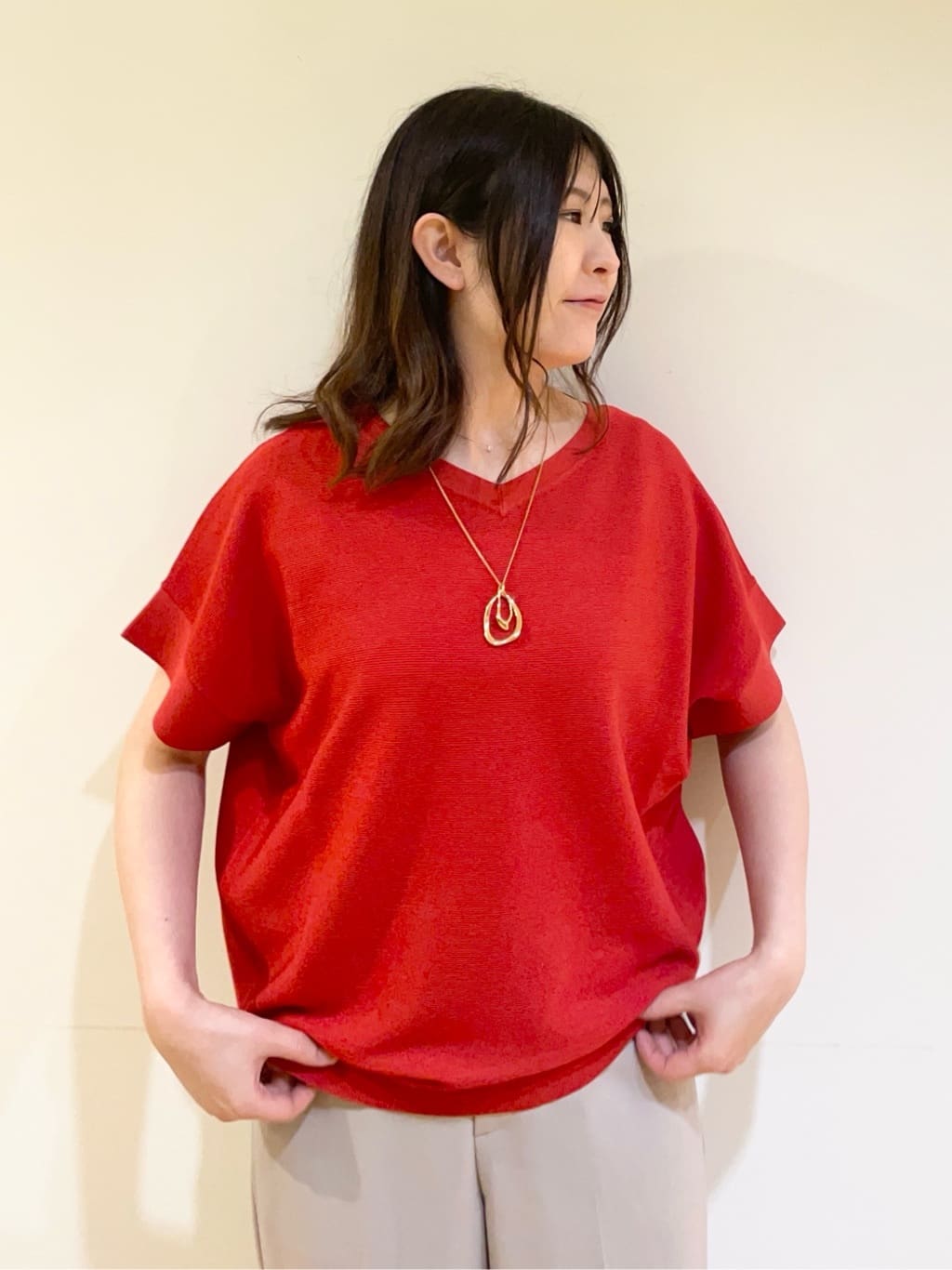 フナキさんの「UNTITLED｜◆【接触冷感/UV/セットアップ可能】ライトウェイト ワイドパンツ」を使ったコーディネート