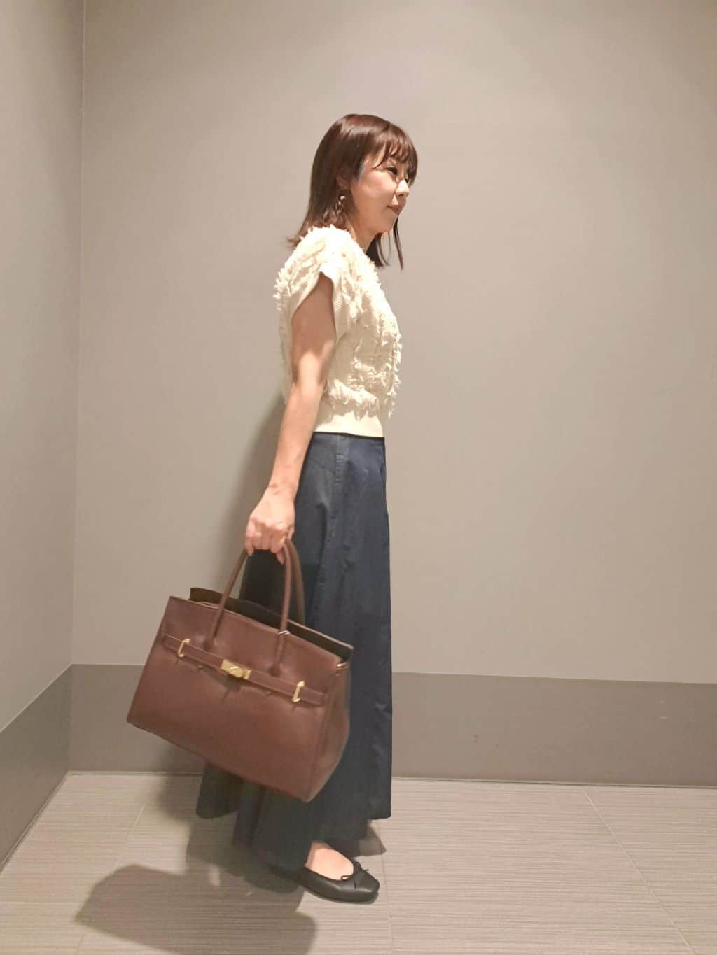 Takahashiさんの「DRESSTERIOR｜◆ソフトレザーバレエシューズ」を使ったコーディネート