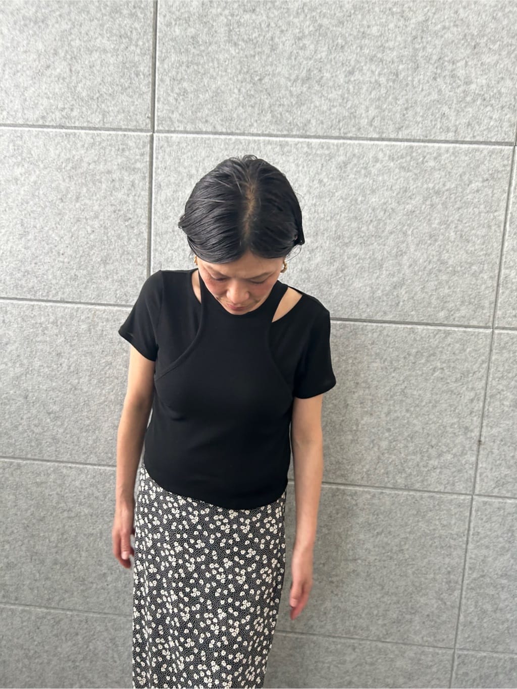 yukoさんの「CODE A｜petit flower skirt」を使ったコーディネート