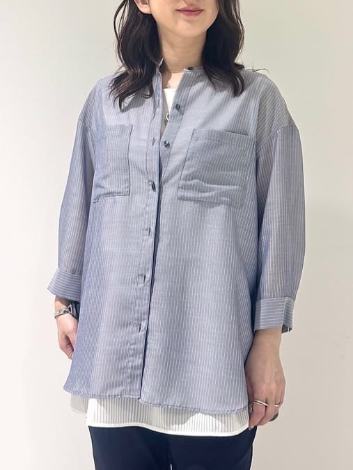 そんさんの「INDIVI｜【洗える／レイヤードにも活躍】ペプラムインナートップス」を使ったコーディネート