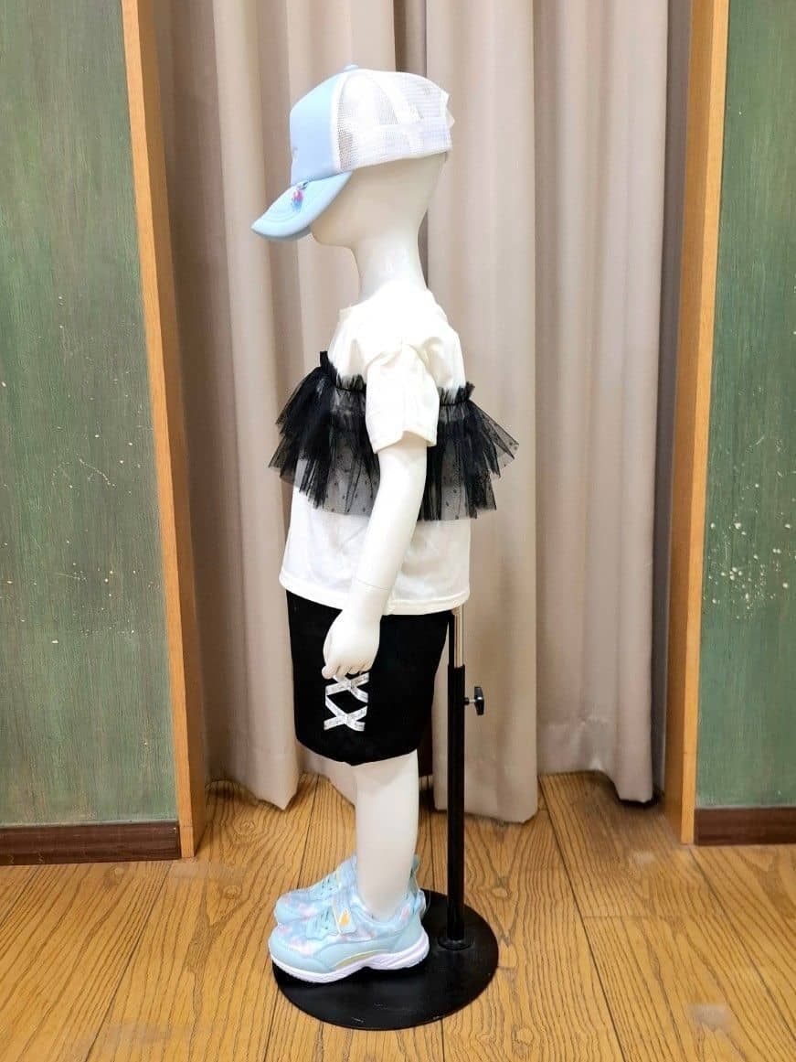 haruさんの「SHOO･LA･RUE｜◆【100-120cm】チュールドッキングTシャツ」を使ったコーディネート