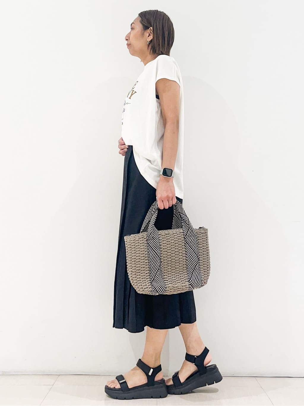 yuuco.さんの「grove｜【Lee&times;grove別注】PRINT　SLEEVELESS T-SHIRTS」を使ったコーディネート