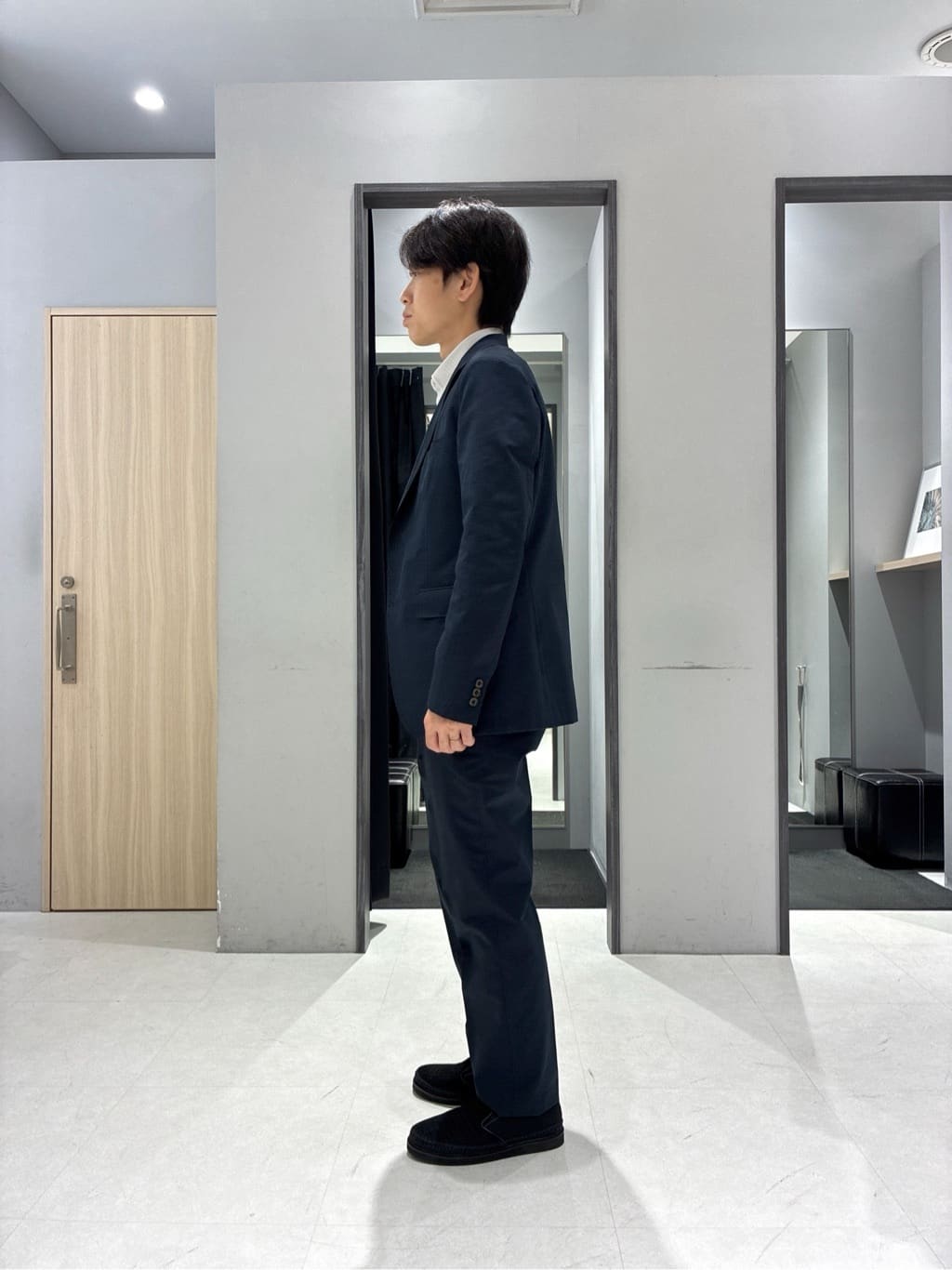 わいずみさんの「TAKEO KIKUCHI｜【抗菌防臭】COOL DOTS（R）ドビープリント ジャケット」を使ったコーディネート