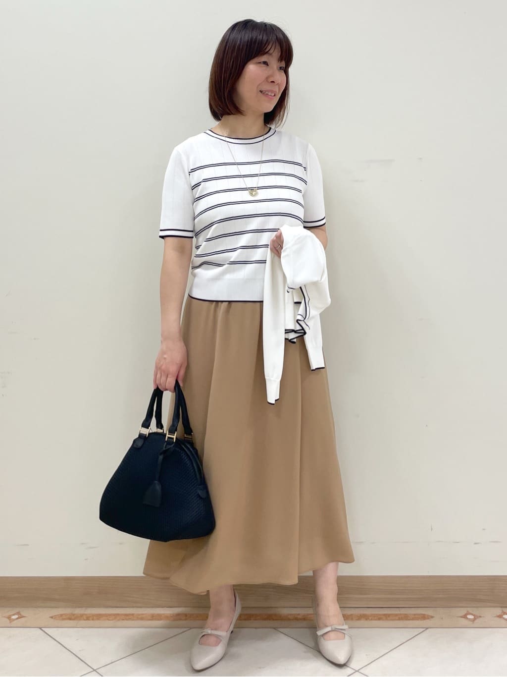 hanaさんの「Reflect｜◆【手洗い可／アンサンブル可】バイカラーカーディガン」を使ったコーディネート