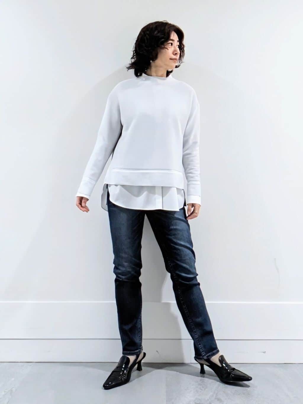 ミズタさんの「UNTITLED｜【Healthy DENIM&times;UNTITLED】別注 R Mrytle（リマートル）テーパードデニム」を使ったコーディネート