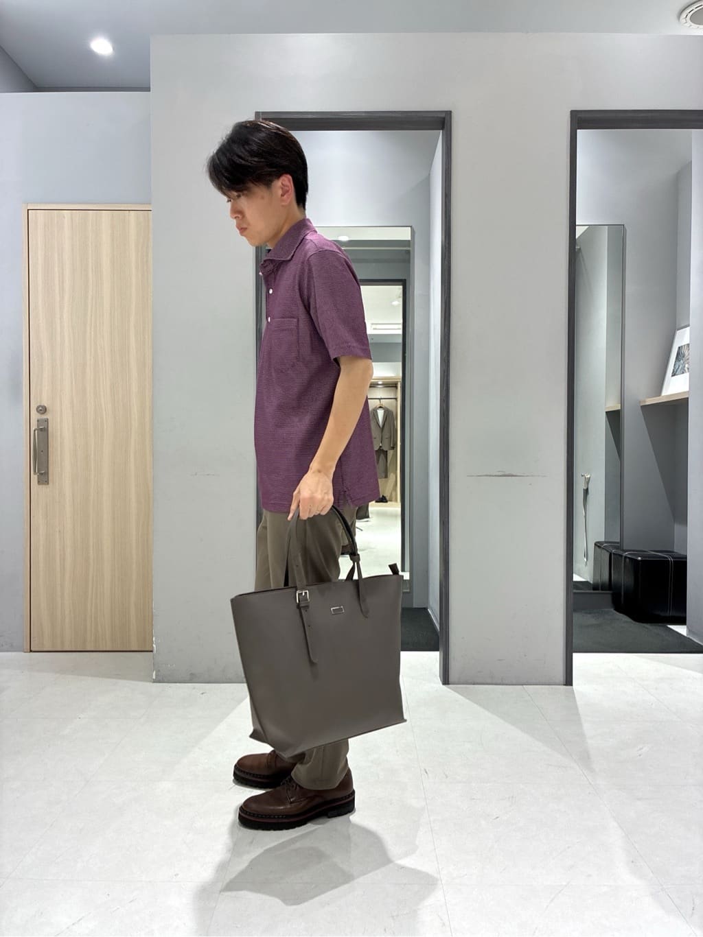 わいずみさんの「TAKEO KIKUCHI｜【抗菌防臭／9色5サイズ展開】ハニカムメランジ ポロシャツ」を使ったコーディネート