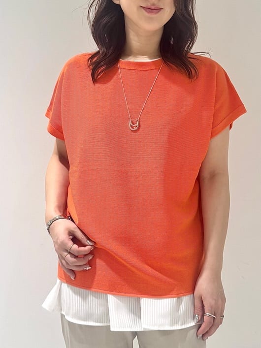そんさんの「INDIVI｜【洗える／レイヤードにも活躍】ペプラムインナートップス」を使ったコーディネート