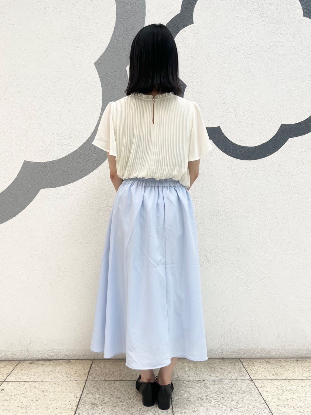 𝒜さんの「◆【手洗い可】プリーツブラウス」を使ったコーディネート