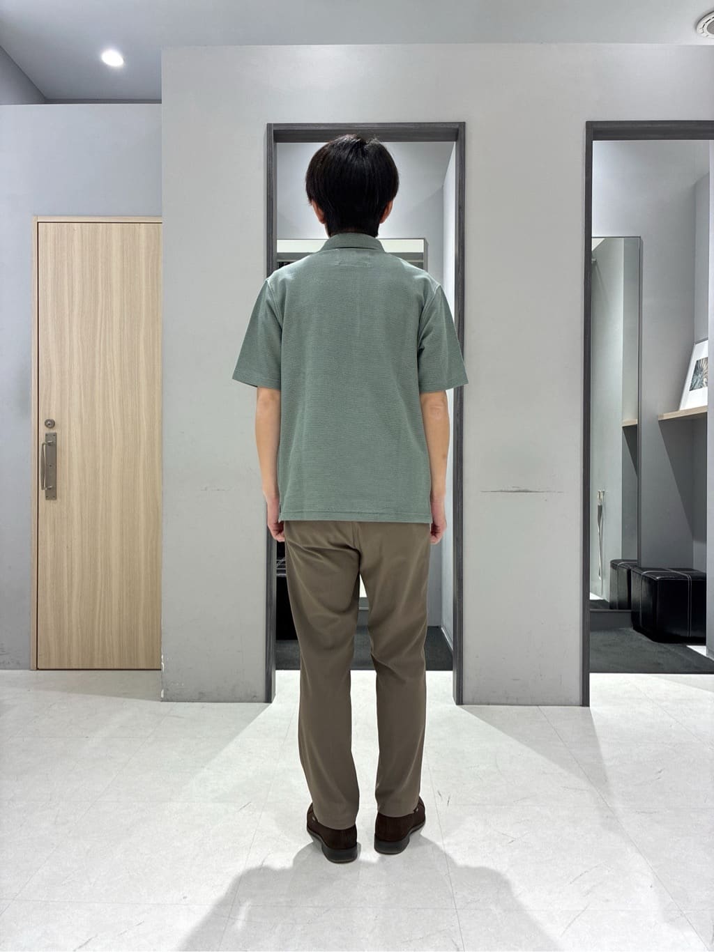 わいずみさんの「TAKEO KIKUCHI｜【抗菌防臭／9色5サイズ展開】ハニカムメランジ ポロシャツ」を使ったコーディネート
