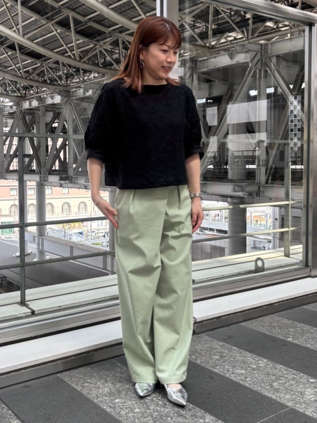 SaKiさんの「UNTITLED｜◆【セットアップ可能】フロントラップ ワイドパンツ」を使ったコーディネート