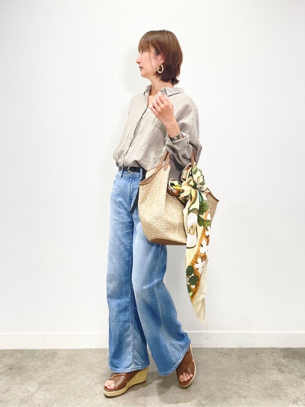 KAYOさんの「UNTITLED｜◆【SAUTHS】リネンシャツ」を使ったコーディネート