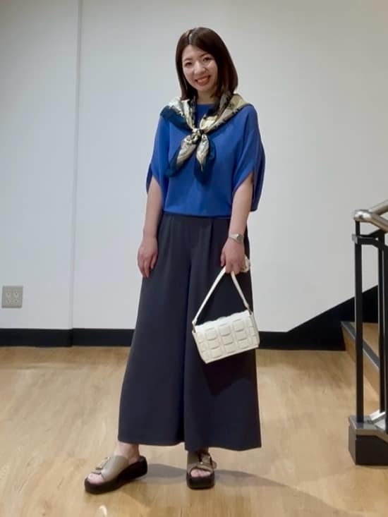 MIKIKOさんの「UNTITLED｜◆【体型カバー/清涼感】ドルマンスリーブ プルオーバーニット」を使ったコーディネート