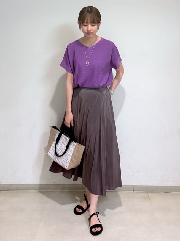 yukaさんの「UNTITLED｜ライトダブルリングネックレス」を使ったコーディネート