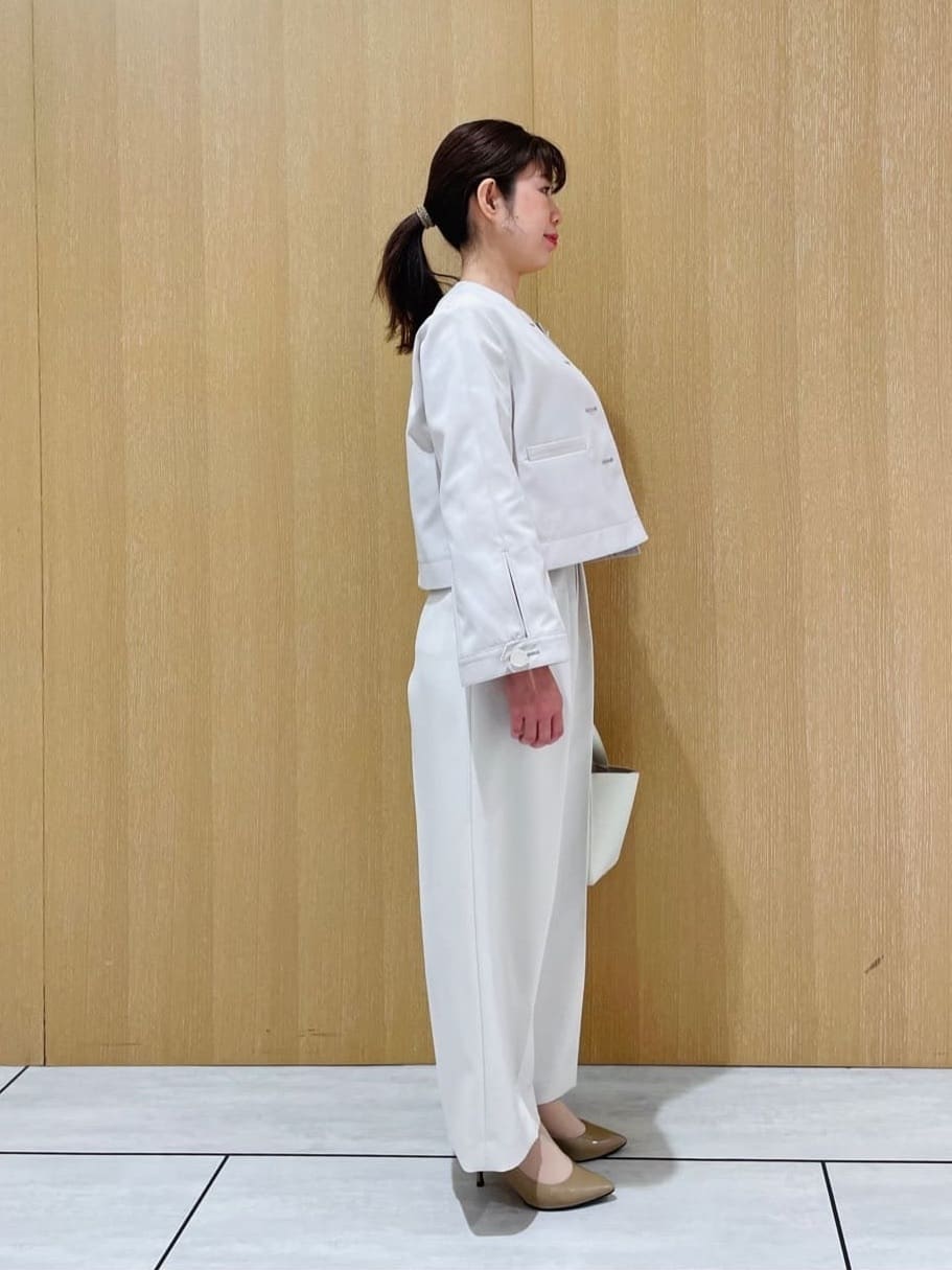 CHISATOさんの「UNTITLED｜◆【きれいめ/軽羽織り】コットンライク クルーネックジャケット」を使ったコーディネート