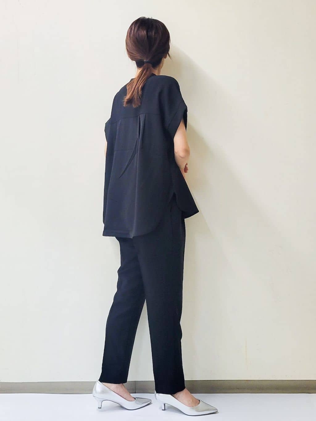 みささんの「OPAQUE.CLIP｜《7色展開／SS-LLサイズ》ストレッチスキッパーブラウス／セットアップ対応【洗濯機洗い可／防シワ】」を使ったコーディネート