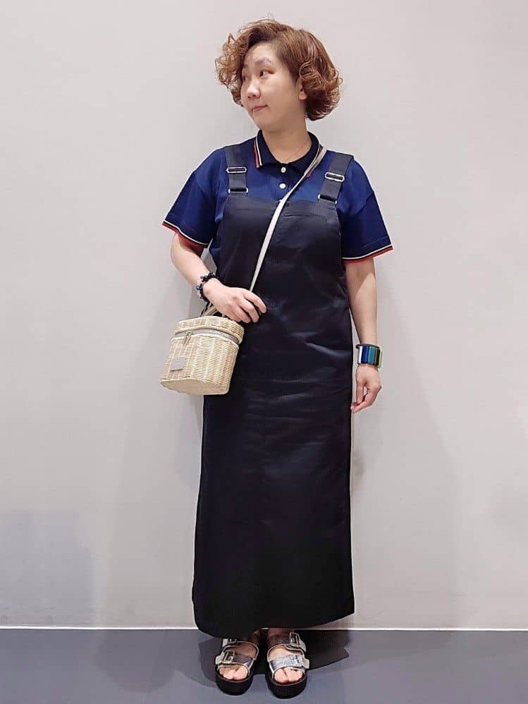 ゆきをさんの「OPAQUE.CLIP｜◆ロゴ刺繍ポロニット【洗濯機洗い可／抗ピル】」を使ったコーディネート