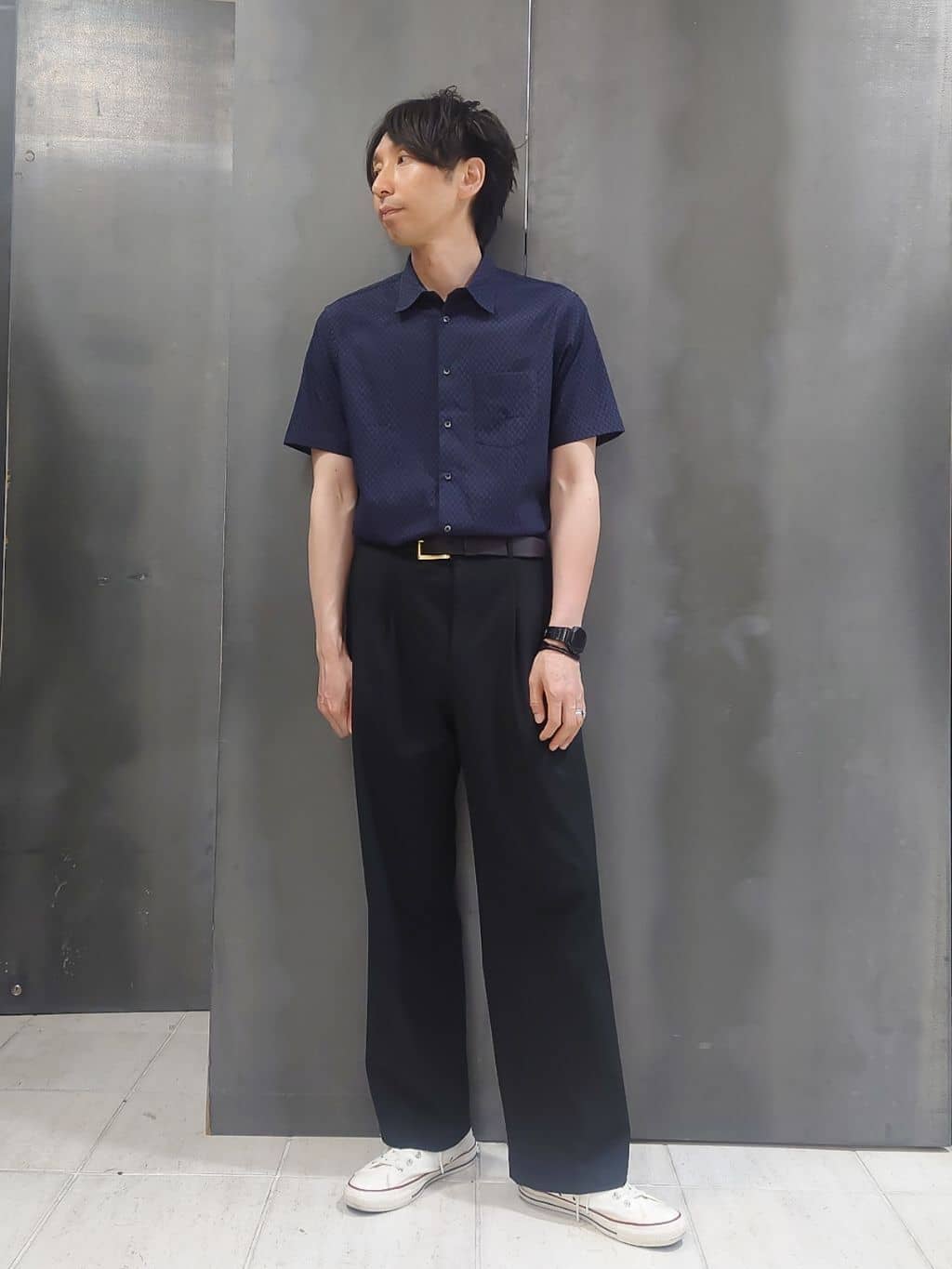 kawamuさんの「TAKEO KIKUCHI｜【抗菌防臭】COOL DOTS（R）ドビープリント ジャケット」を使ったコーディネート